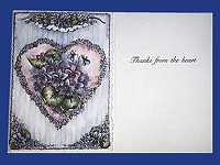 Embossed Violets in a Heart (SM733)